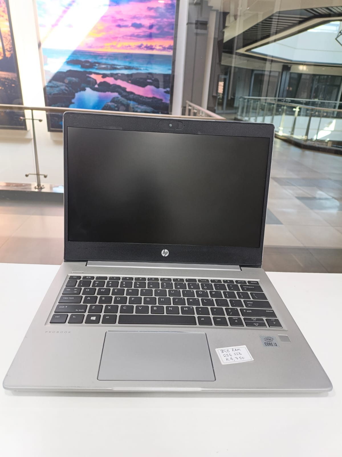 Harmtedy's Electronics store(Kitwe) Facebook ad: K4750, HP ProBook 430 G7,256GB SSD,8GB DDR4, Core…