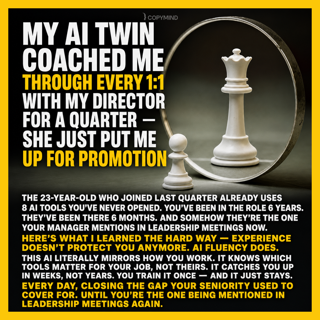 Copymind's money&career coach Facebook ad: Join thousands who've transformed their careers, their…