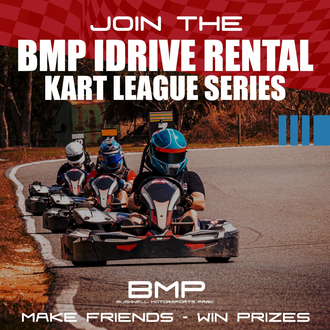 Bushnell Motorsports Park Facebook ad: Race in the iDrive Kart Series at BMP