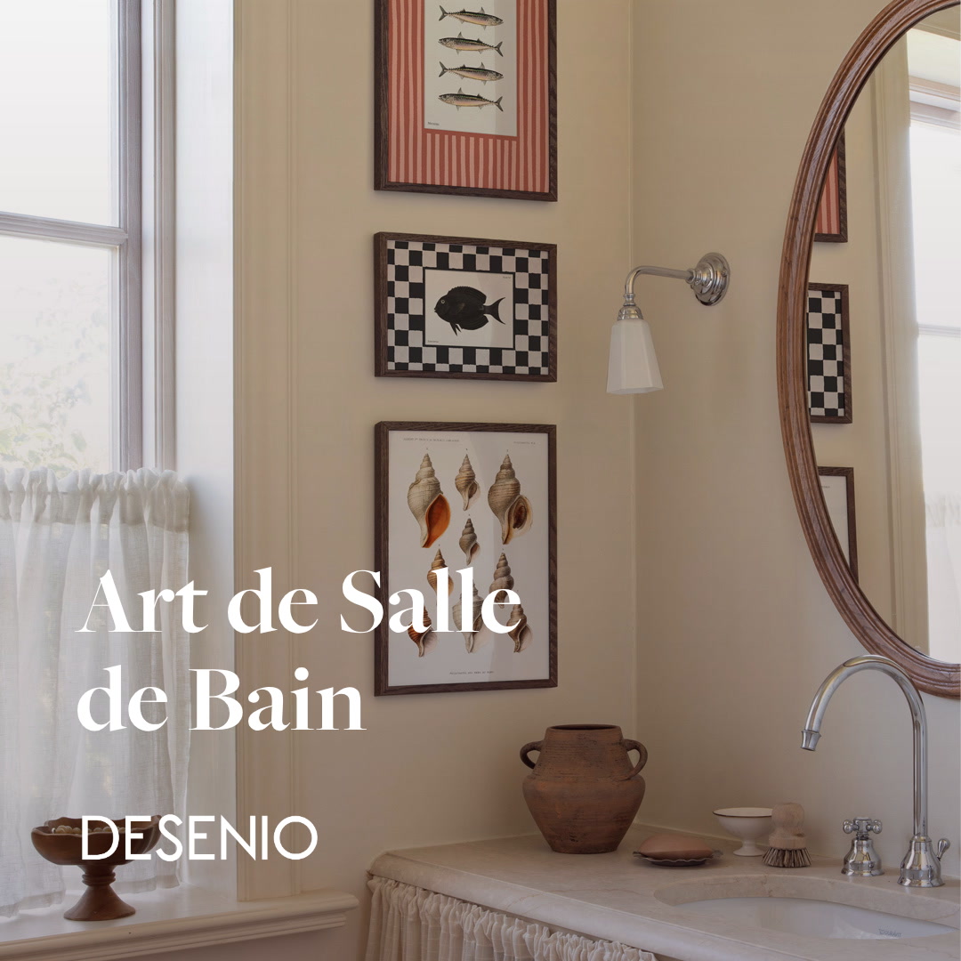 Desenio Facebook ad: Nouvelles affiches pour la salle de bain