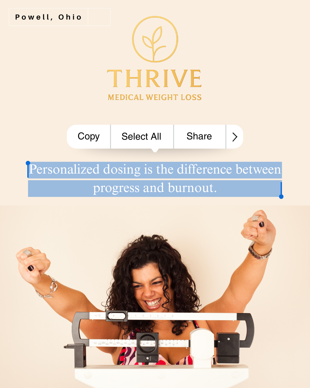 Thrive Medical Weight Loss Facebook ad: Grand Opening Discount!