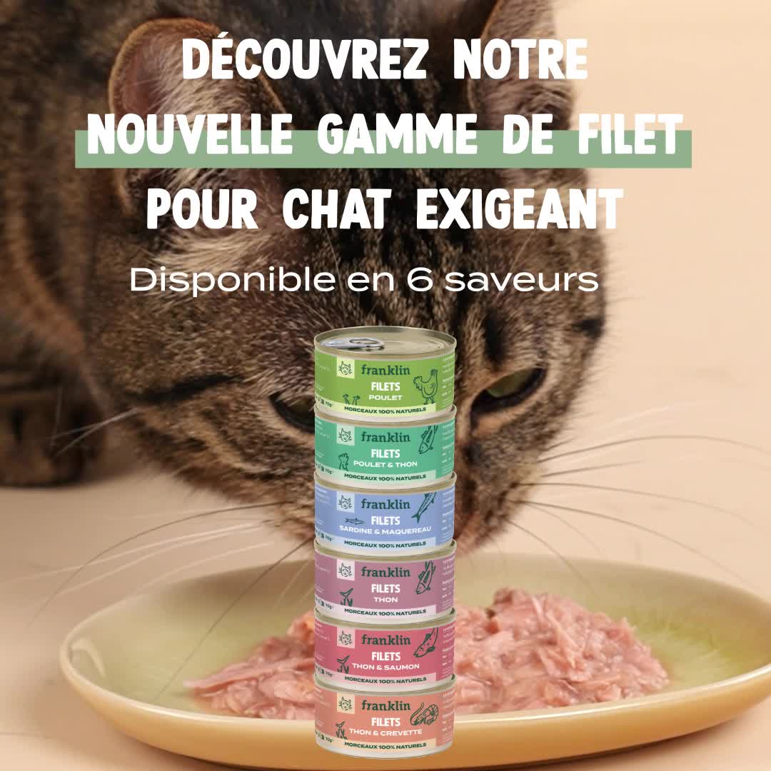 Franklin Pet Food Facebook ad: Nouvelle gamme de filets