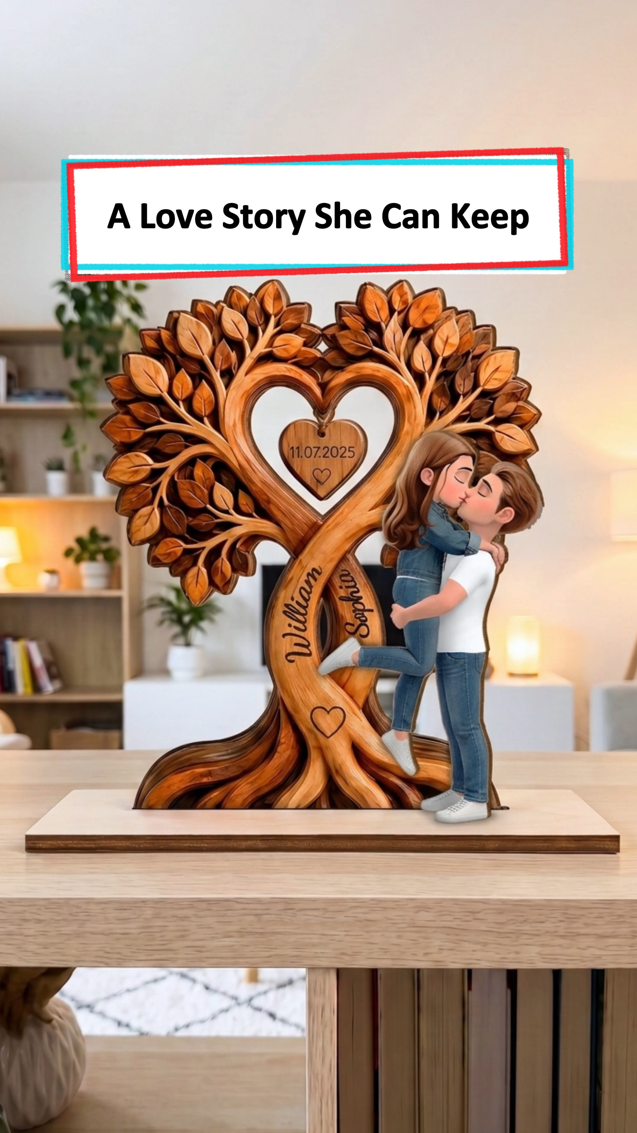 Wander Prints Unique Gift Facebook ad: Keep your love story close with a personalized…
