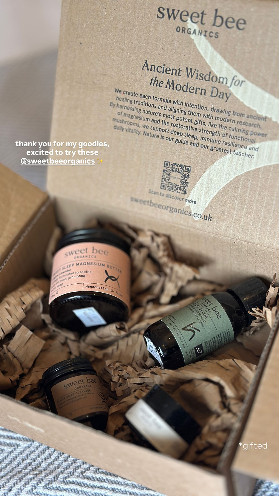 Sweet Bee Organics Facebook ad