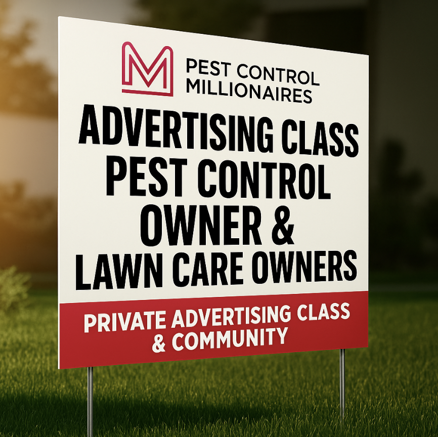 Pest Control Millionaires Facebook ad