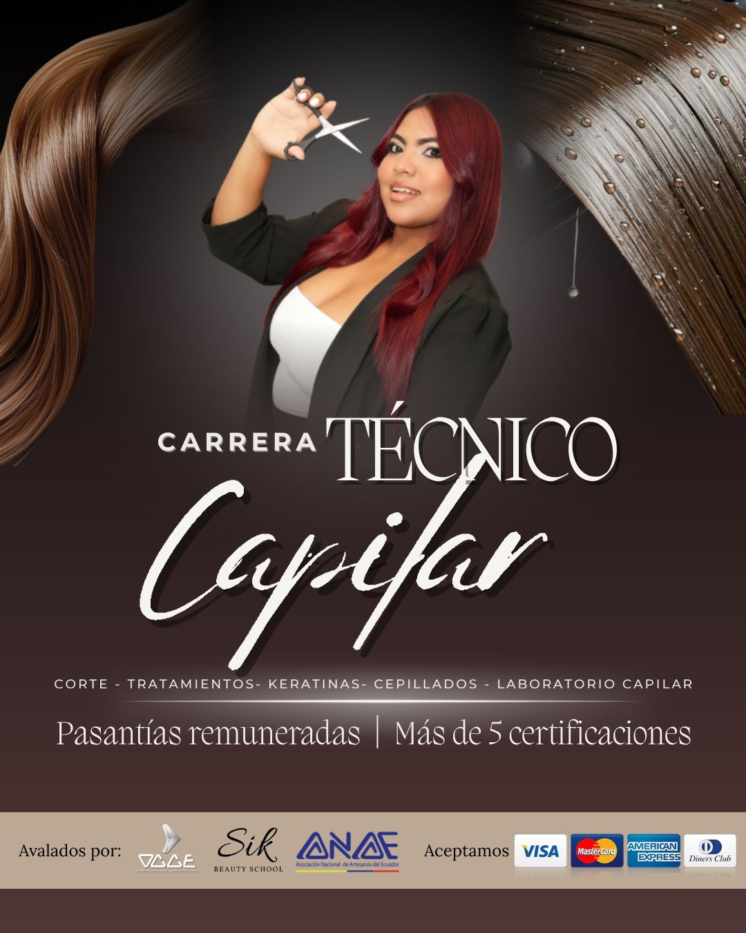 Sik academia de belleza Facebook ad: ¡ÚLTIMOS CUPOS DISPONIBLES!