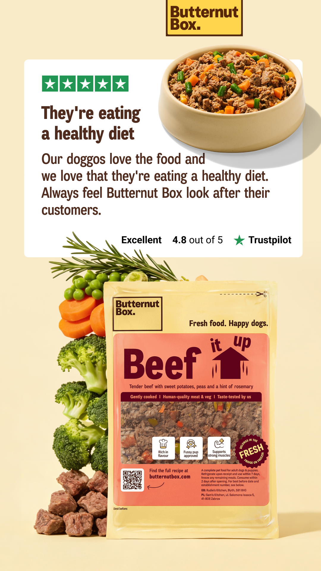 Butternut Box Facebook ad