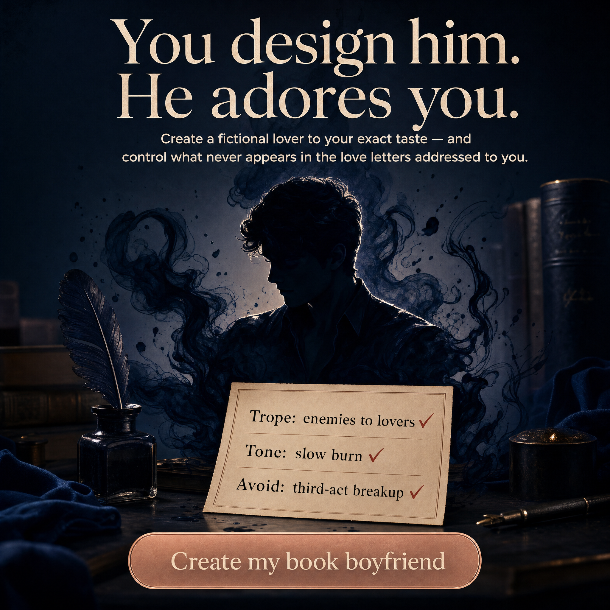 My Love Wrote Facebook ad: Get Letters From Fictional Lovers