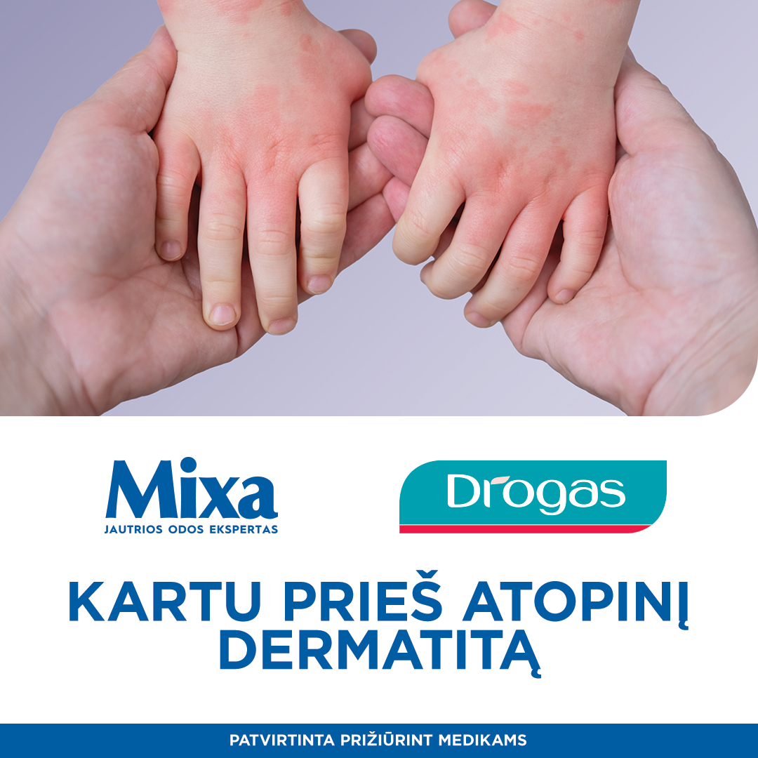 Mixa Facebook ad: Nuraminkite atopijai linkusią odą su Mixa Panthenol Comfort.