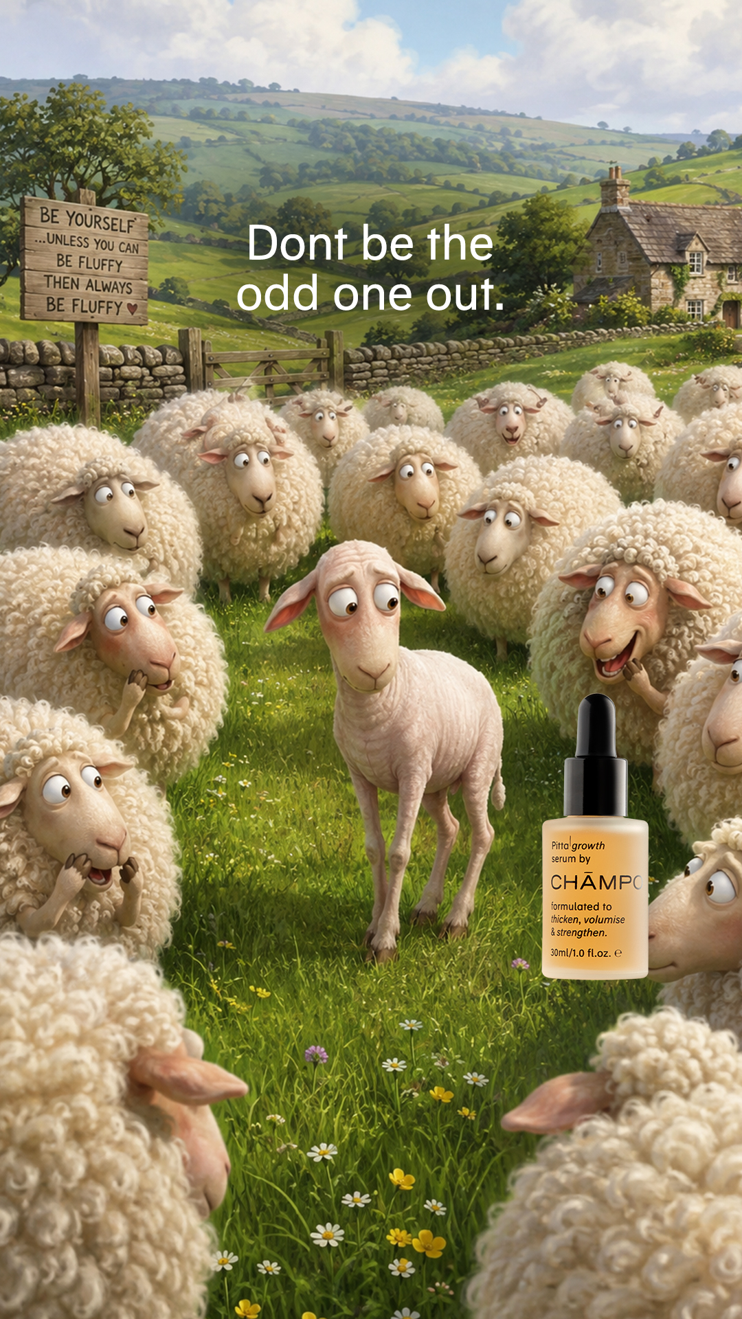 Chāmpo Haircare Facebook ad
