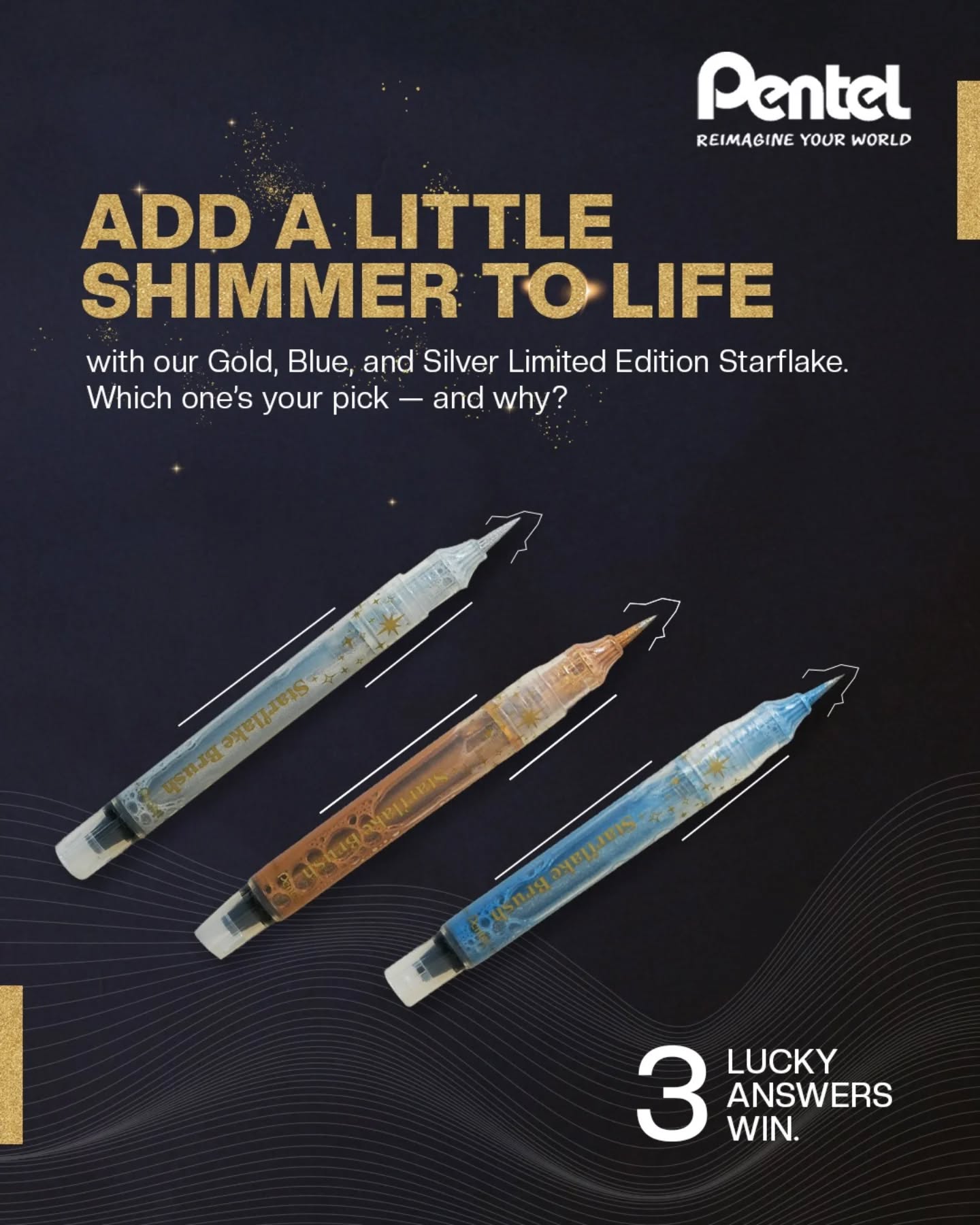 Pentel India Facebook ad: Which Starflake shade speaks you?