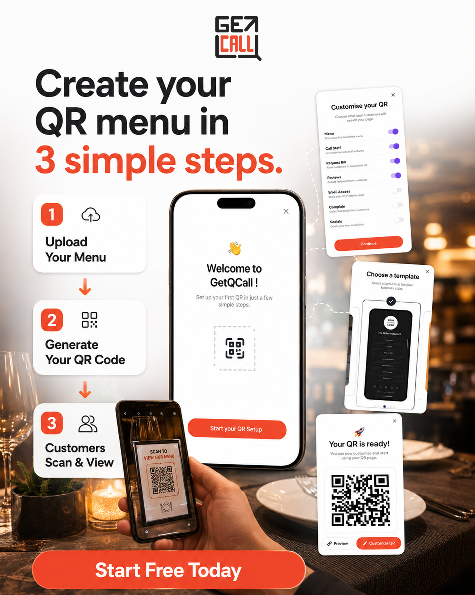 GET Q CALL Facebook ad