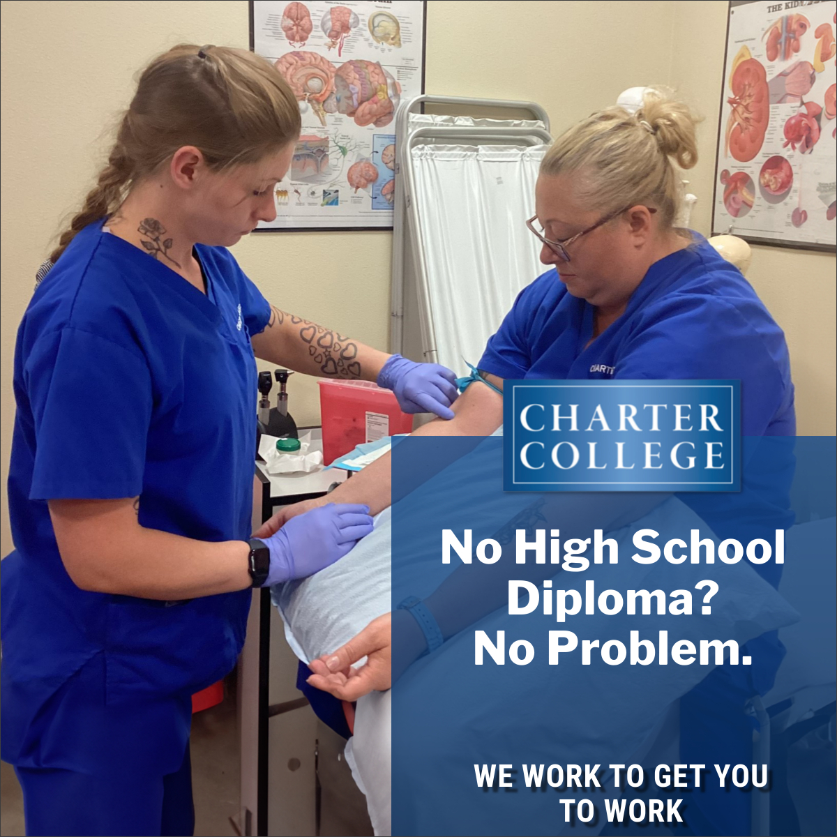Charter College Facebook ad: Certificate in Medical Assistant