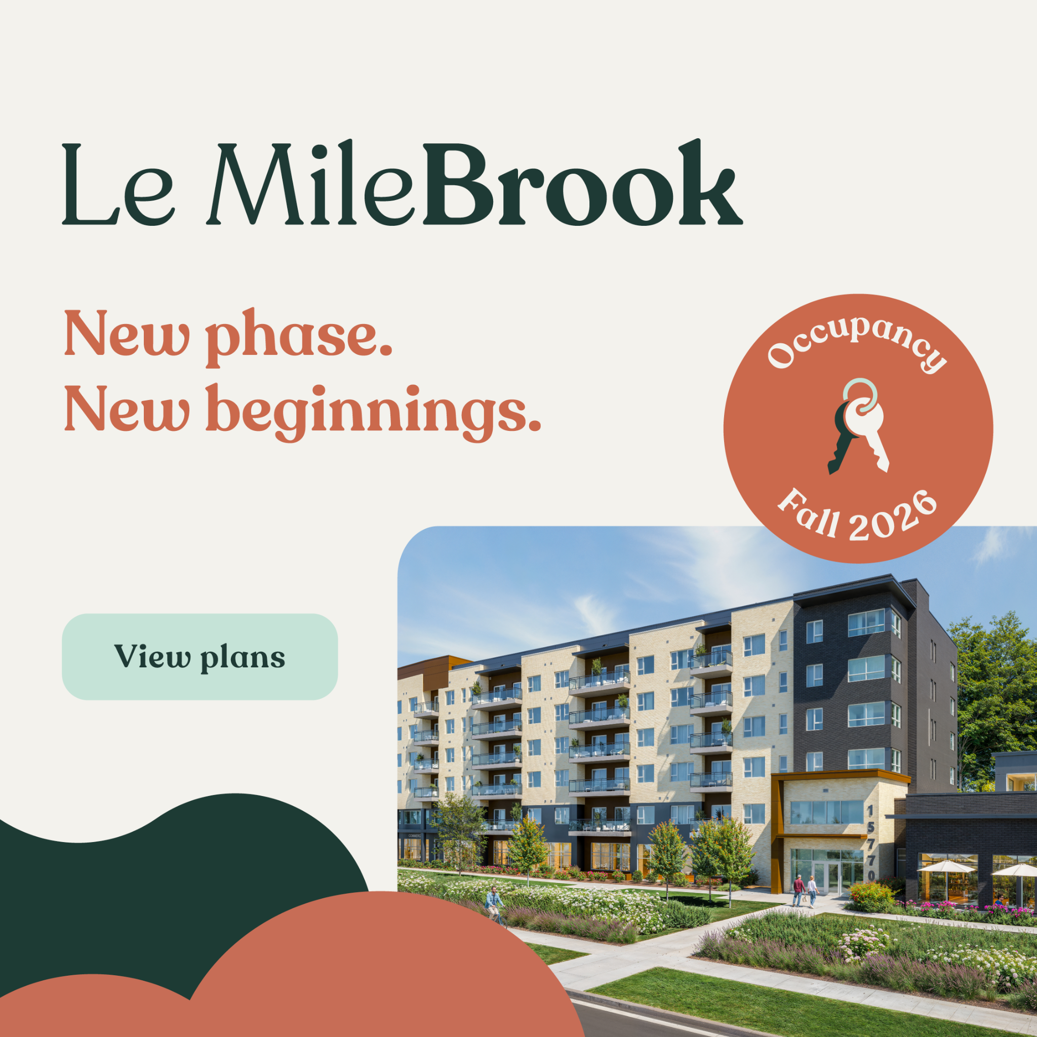 Le MileBrook Facebook ad: Le MileBrook, New phase, new beginnings!