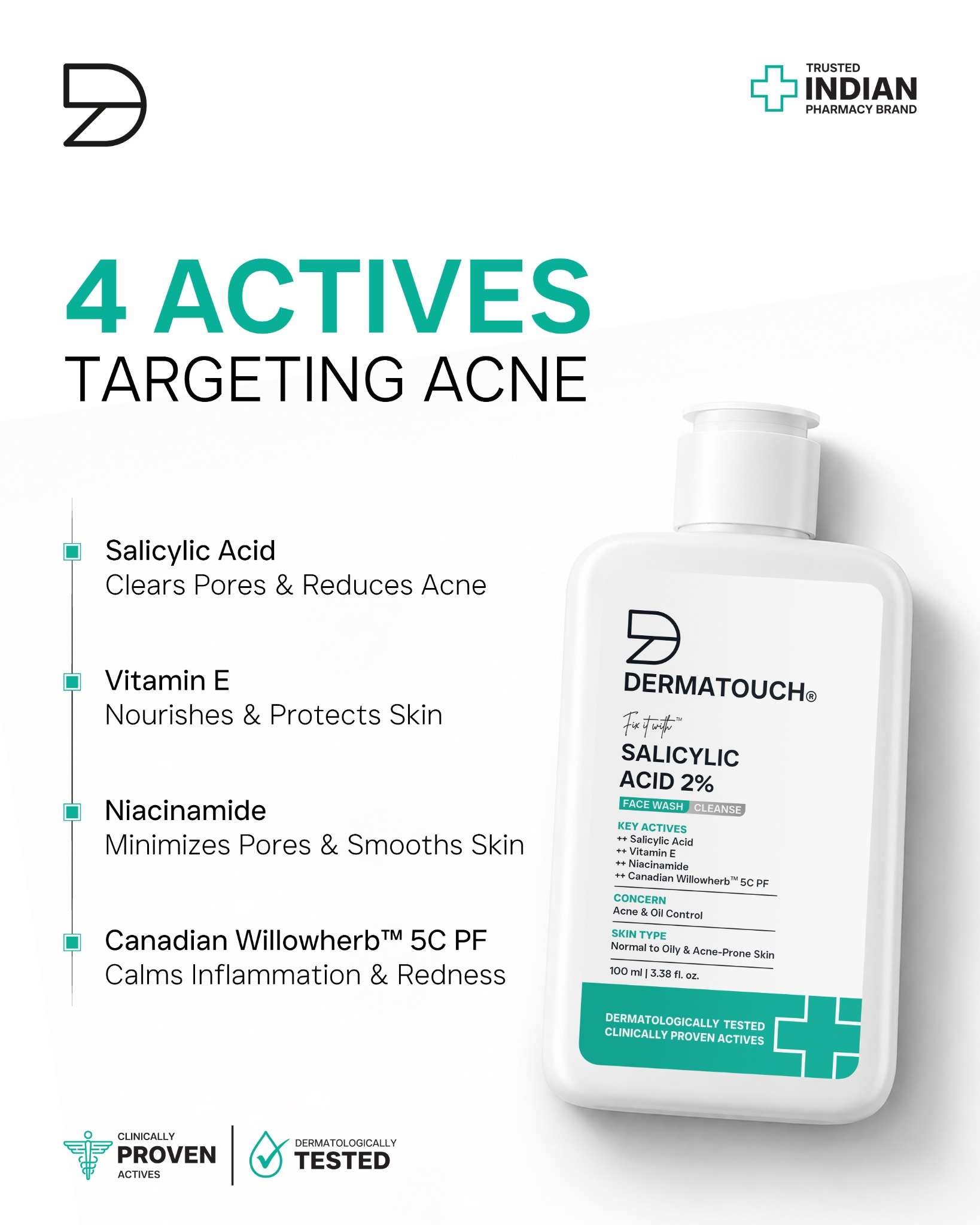 Dermatouch Facebook ad: Clinically Tested. 4.6★, 1000+ Reviews