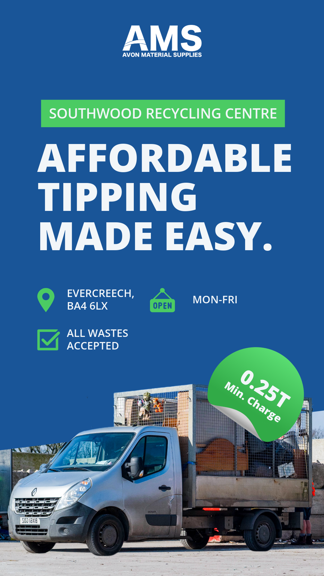 Avon Material Supplies Ltd Facebook ad: AMS Disposal | Commercial Recycling