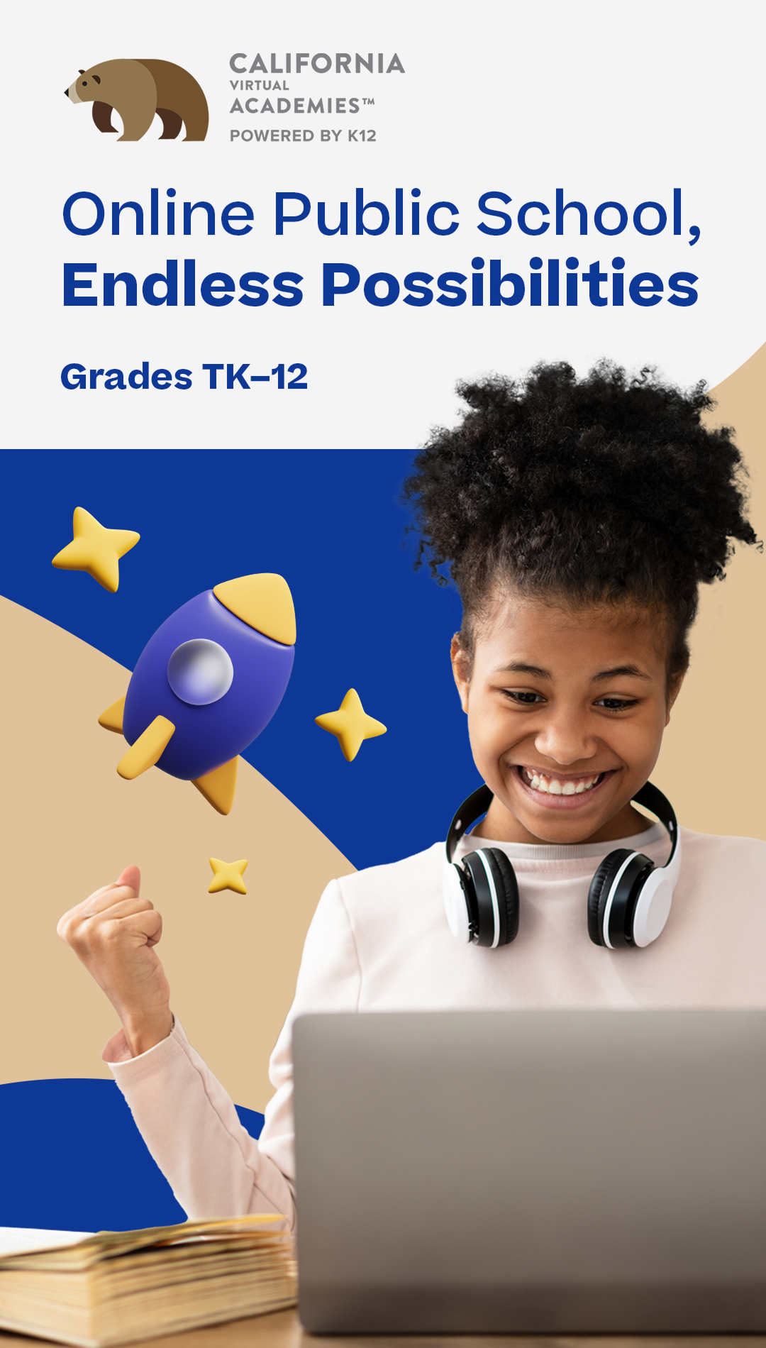 California Virtual Academies Facebook ad from Mar 26, 2026