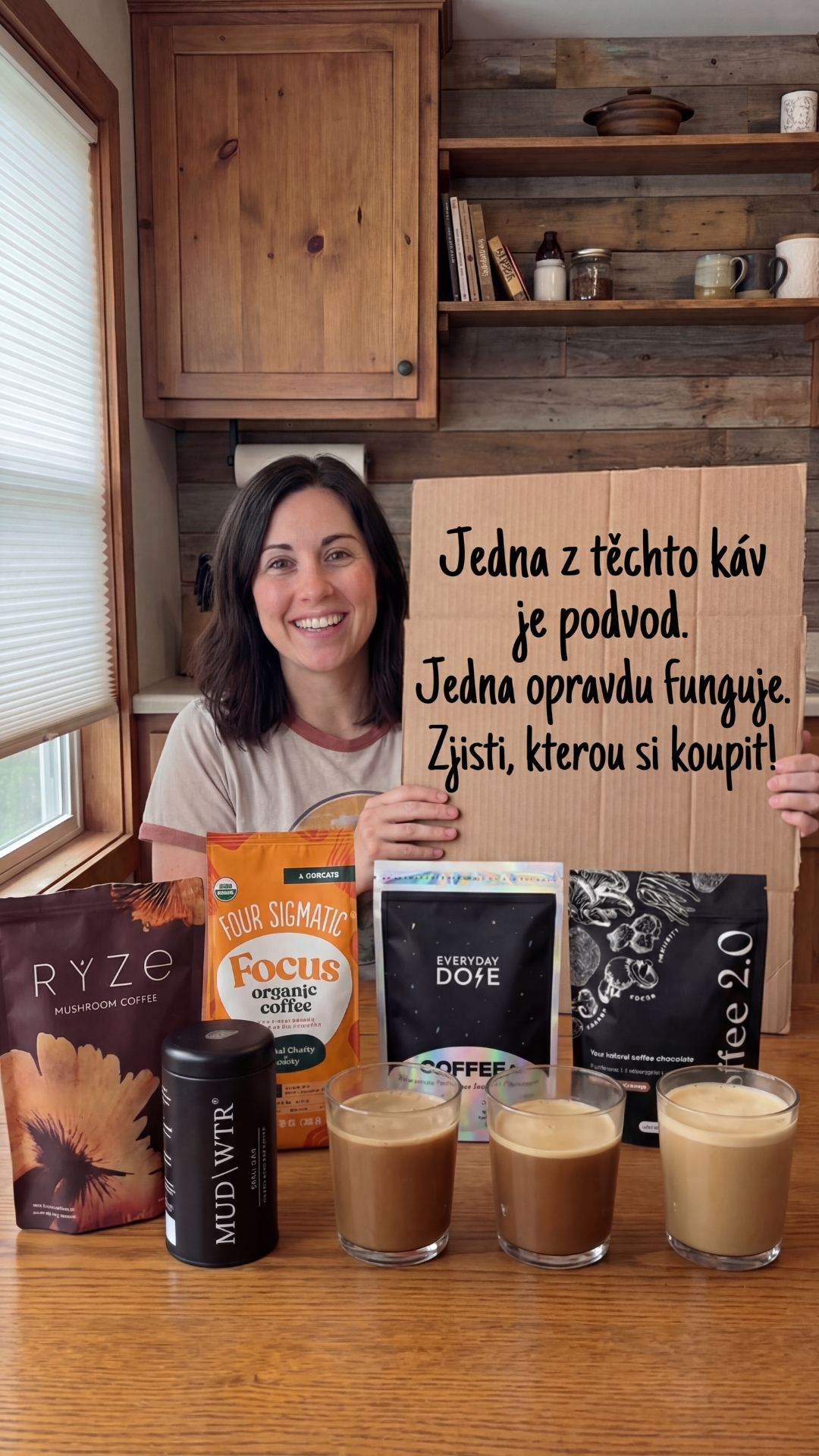 Lena Hoffmann Facebook ad: Otestovala jsem 5 houbových káv na soustředění a energii
