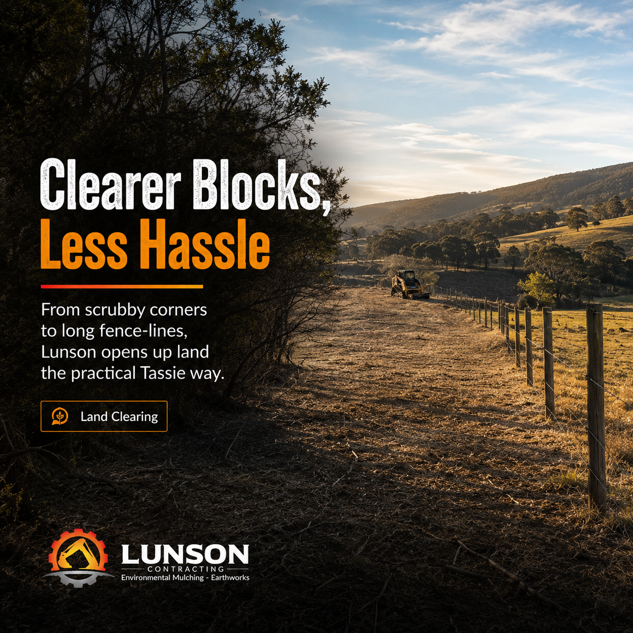 Lunson Contracting Facebook ad: From Overgrown to Usable