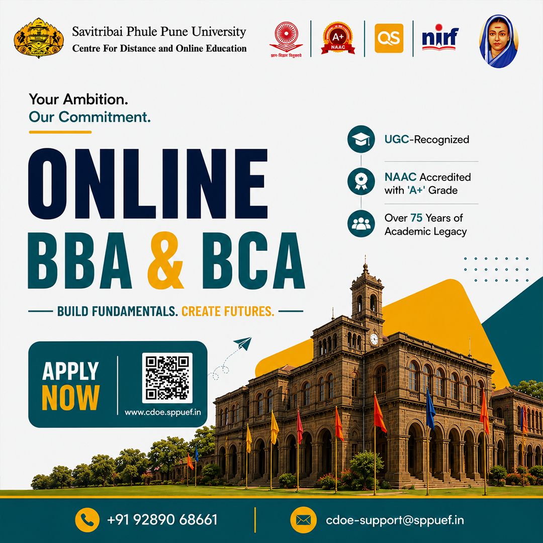 SPPU Online Facebook ad: SPPU Online BBA & BCA | Apply 2026