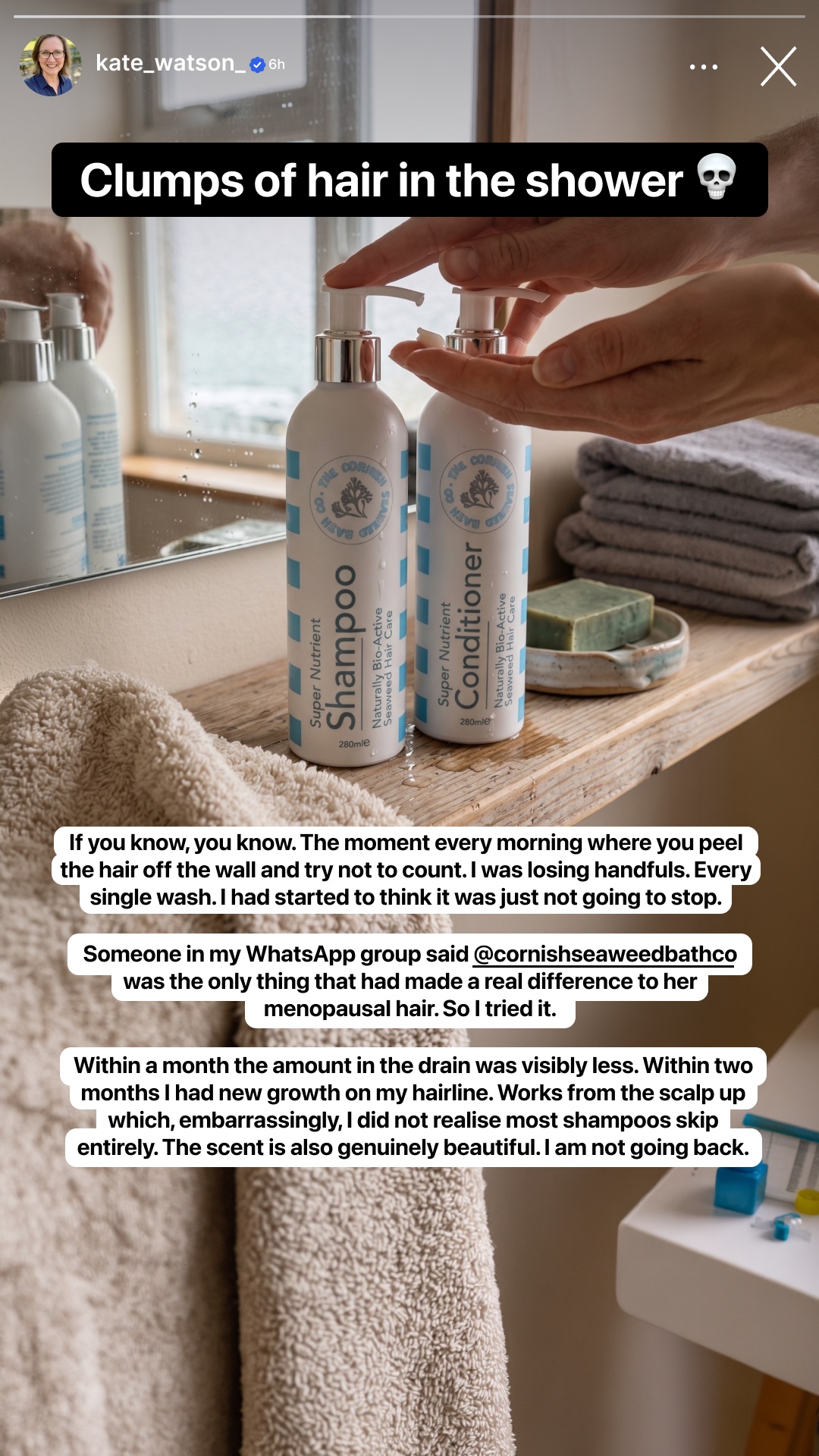 The Cornish Seaweed Bath Company Facebook ad