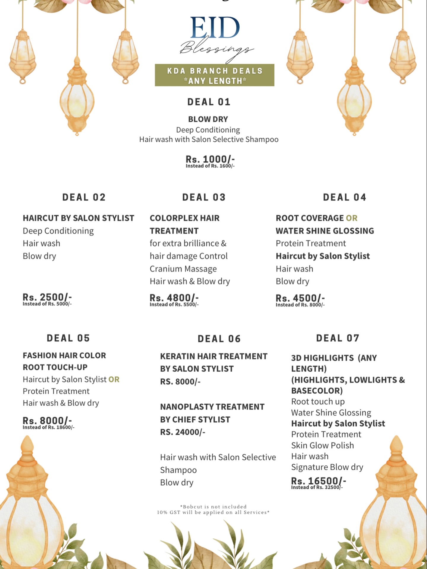 MONA J Spa & Salon Facebook ad: Eid Mubarak!