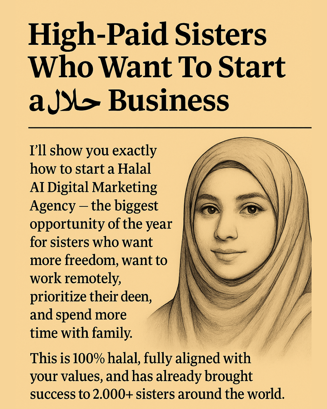 Seara Consulting Facebook ad: How To Build a 6-Figure Halal Business
