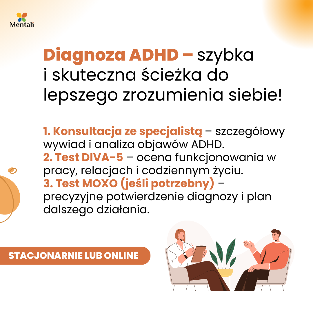 Mentali - Centrum Rozwoju i Wsparcia Facebook ad: -10%! - Pakiety diagnozy ADHD