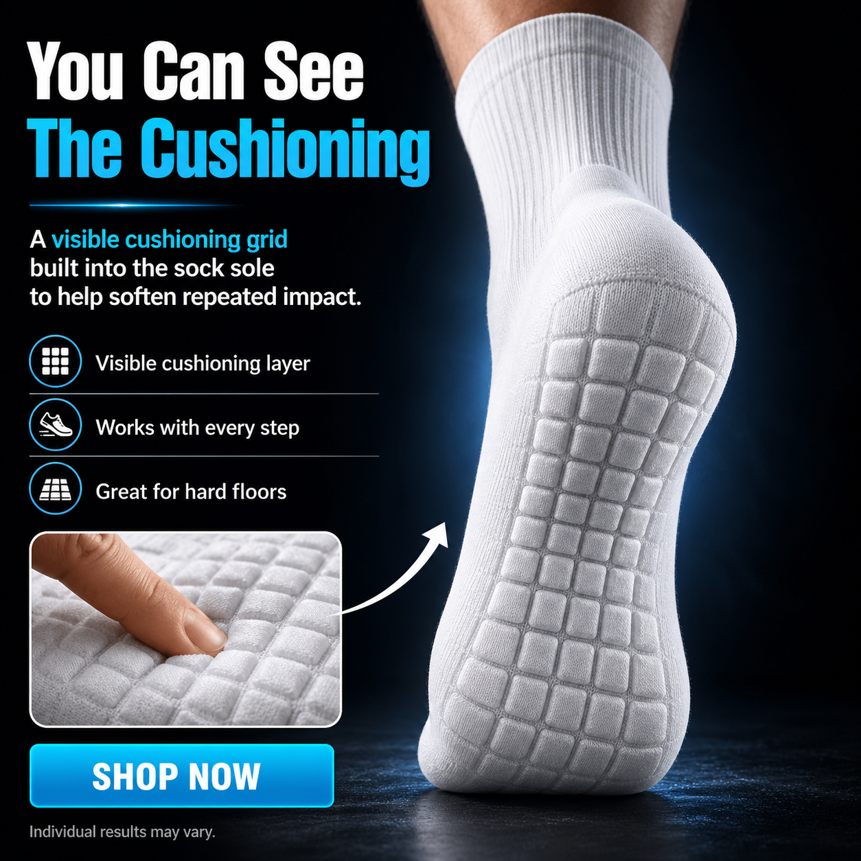 Kya Lively M.D. Facebook ad: Shock-absorbing-socks/special-deal