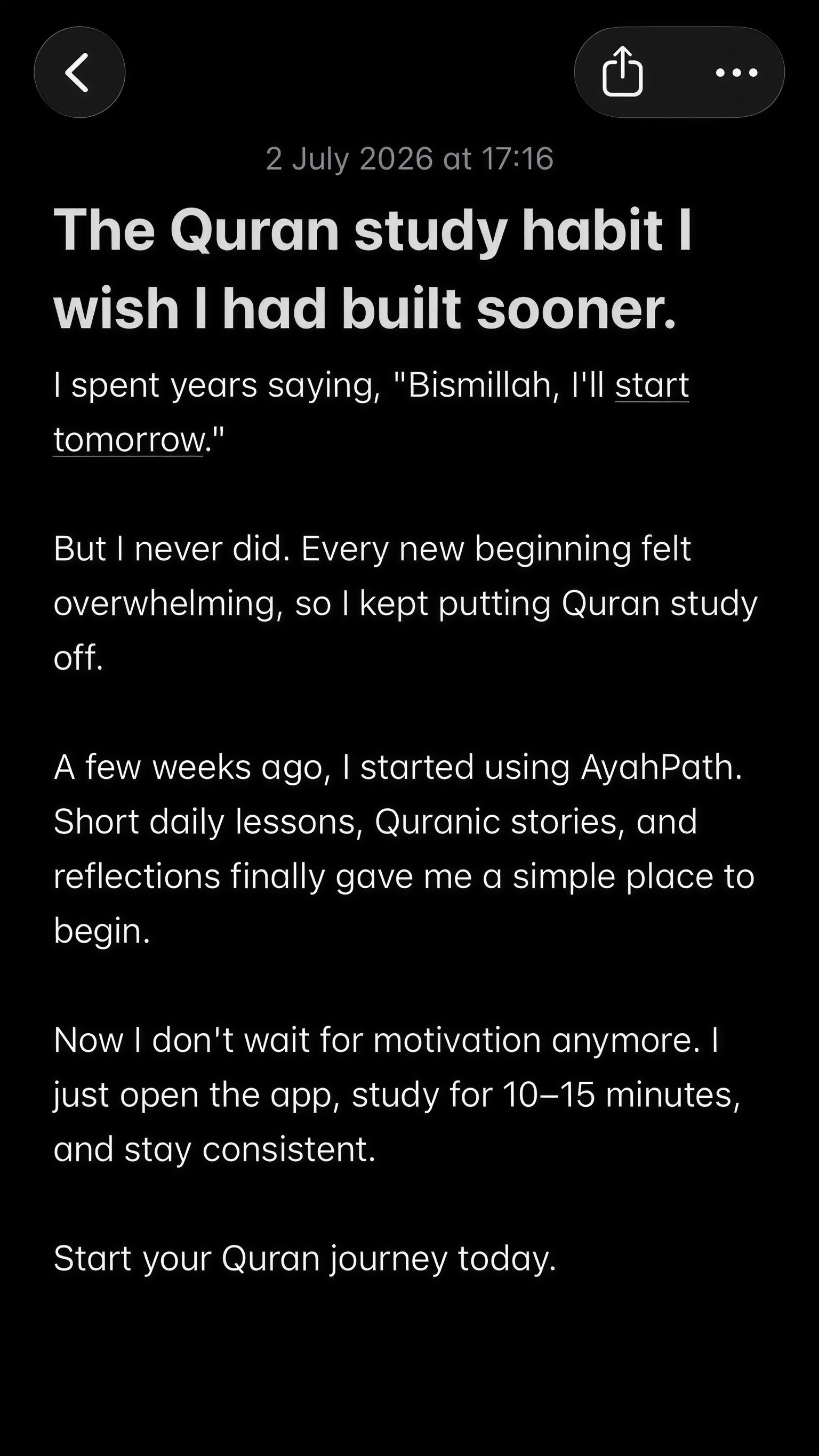 Imam Advice Daily Facebook ad