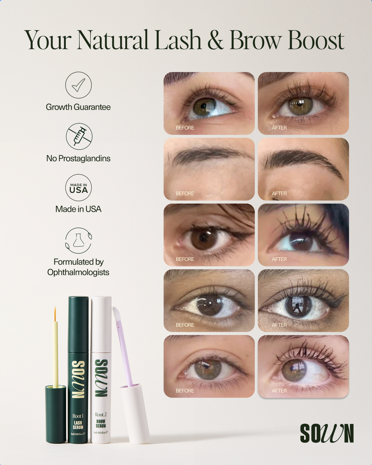Sown Beauty Facebook ad: Good Things Grow When You SOWN