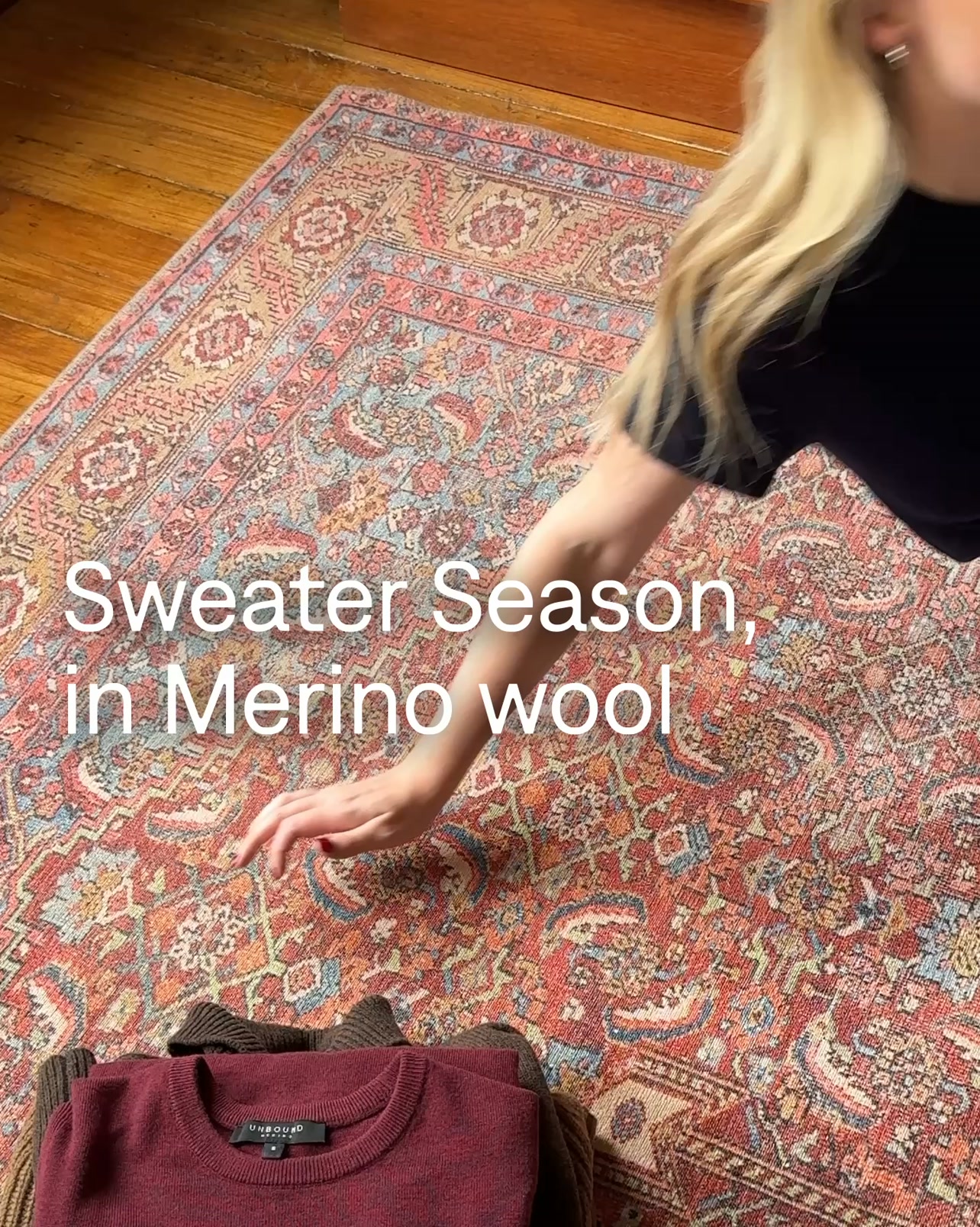 Unbound Merino Facebook ad: Try the Knitwear Collection