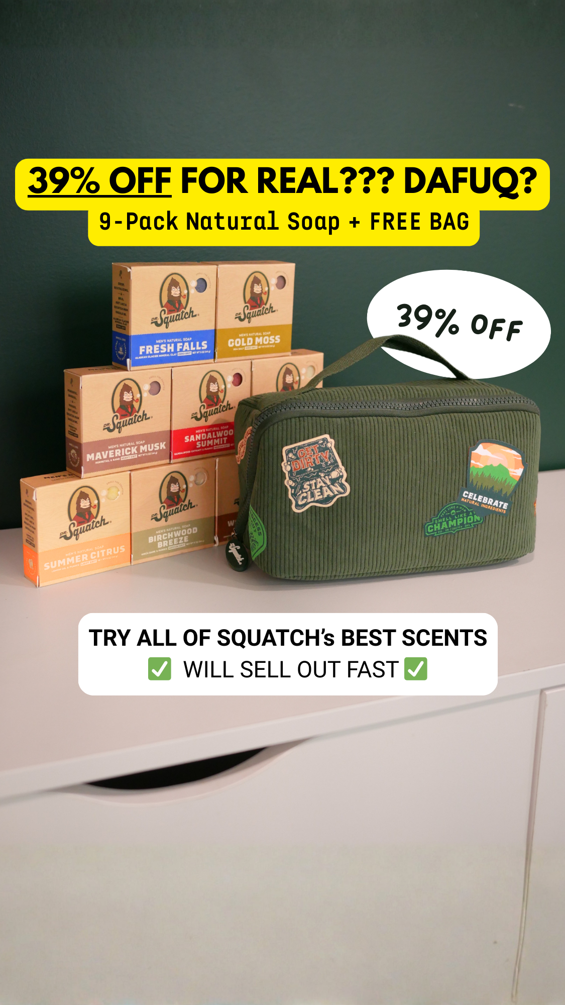 Dr. Squatch Facebook ad