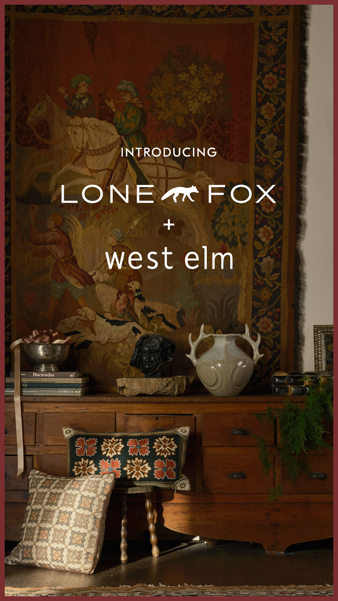 West Elm Facebook ad: Shop Lone Fox + West Elm