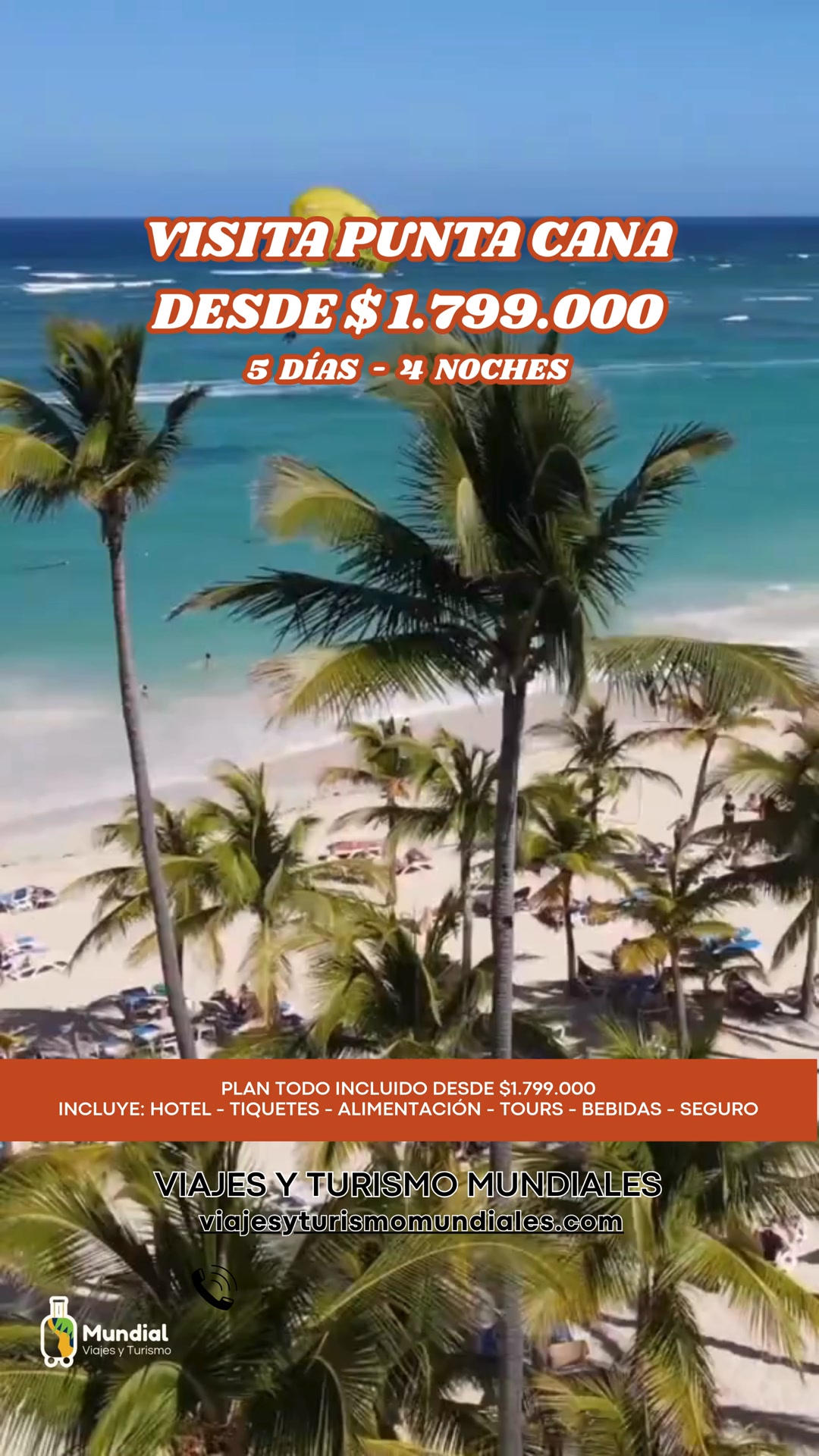 Viajes y Turismo Mundiales Facebook ad: VIAJA A PUNTA CANA