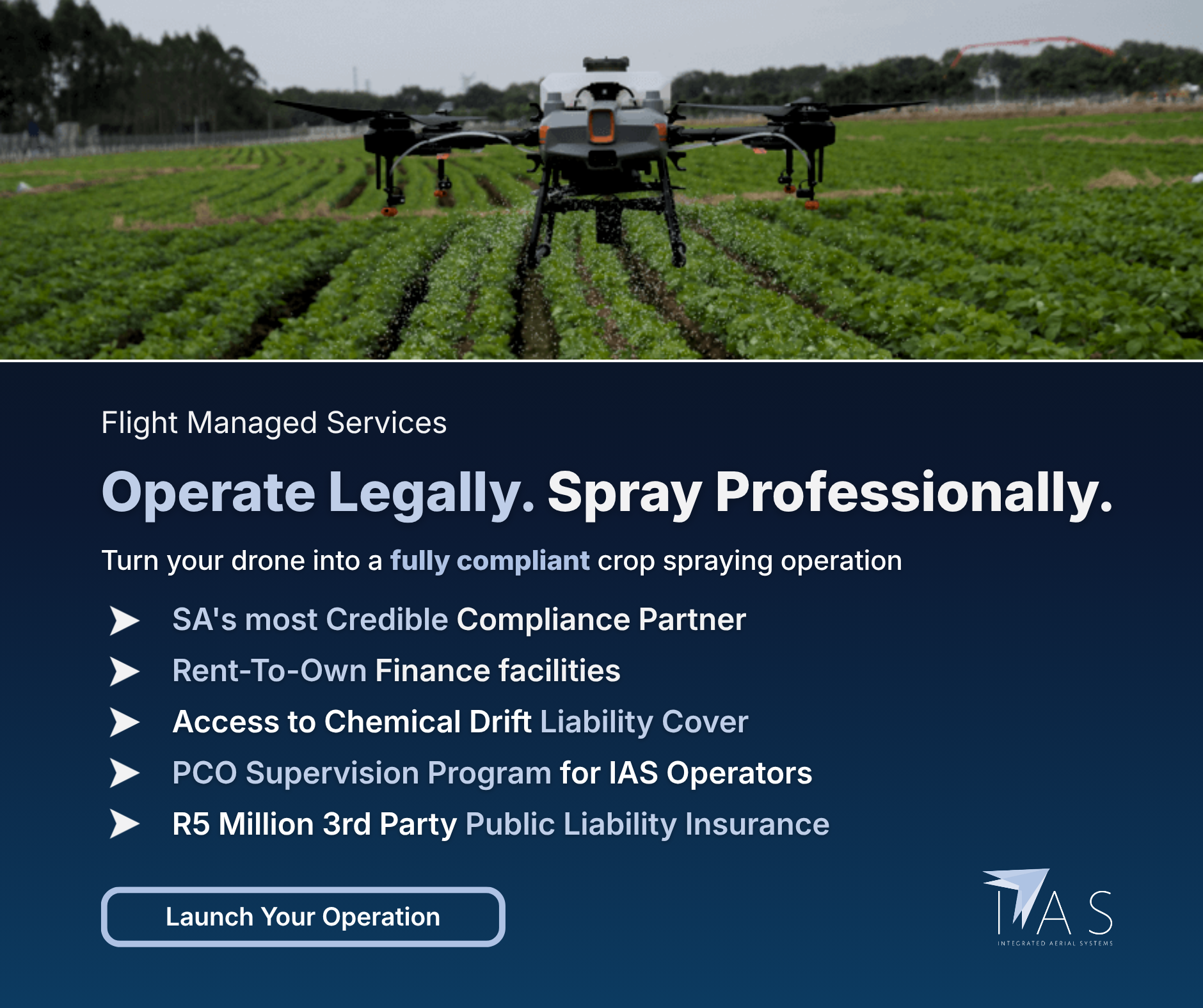 Integrated Aerial Systems Facebook ad from Apr 3, 2026