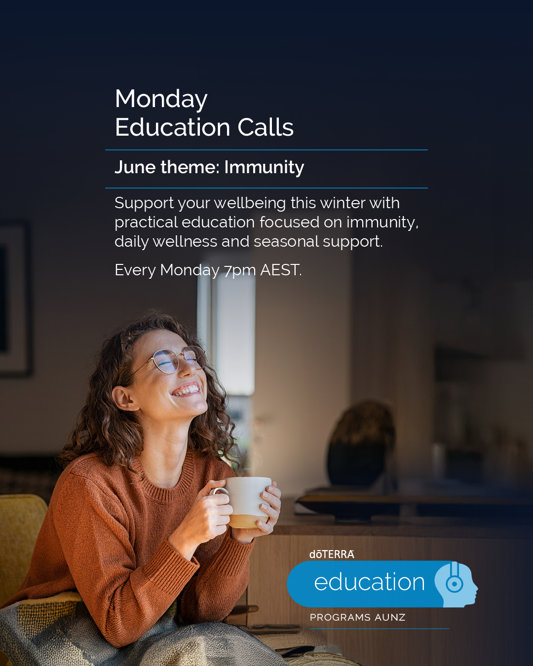 doTERRA Essential Oils Australia Facebook ad: Welcome! You are invited to join a meeting: June Education…