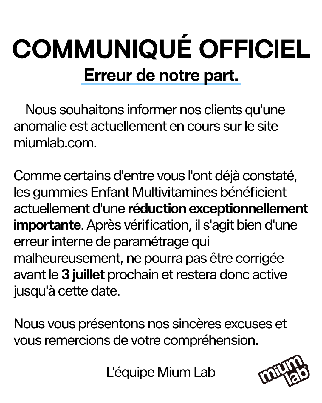 Mium Lab Facebook ad