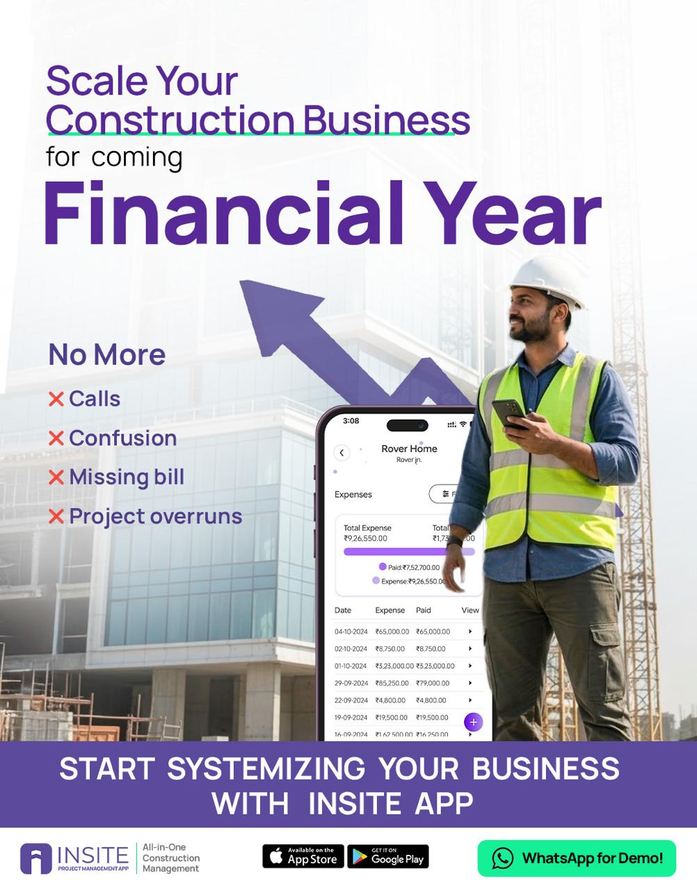 Insite Project Management App Facebook ad