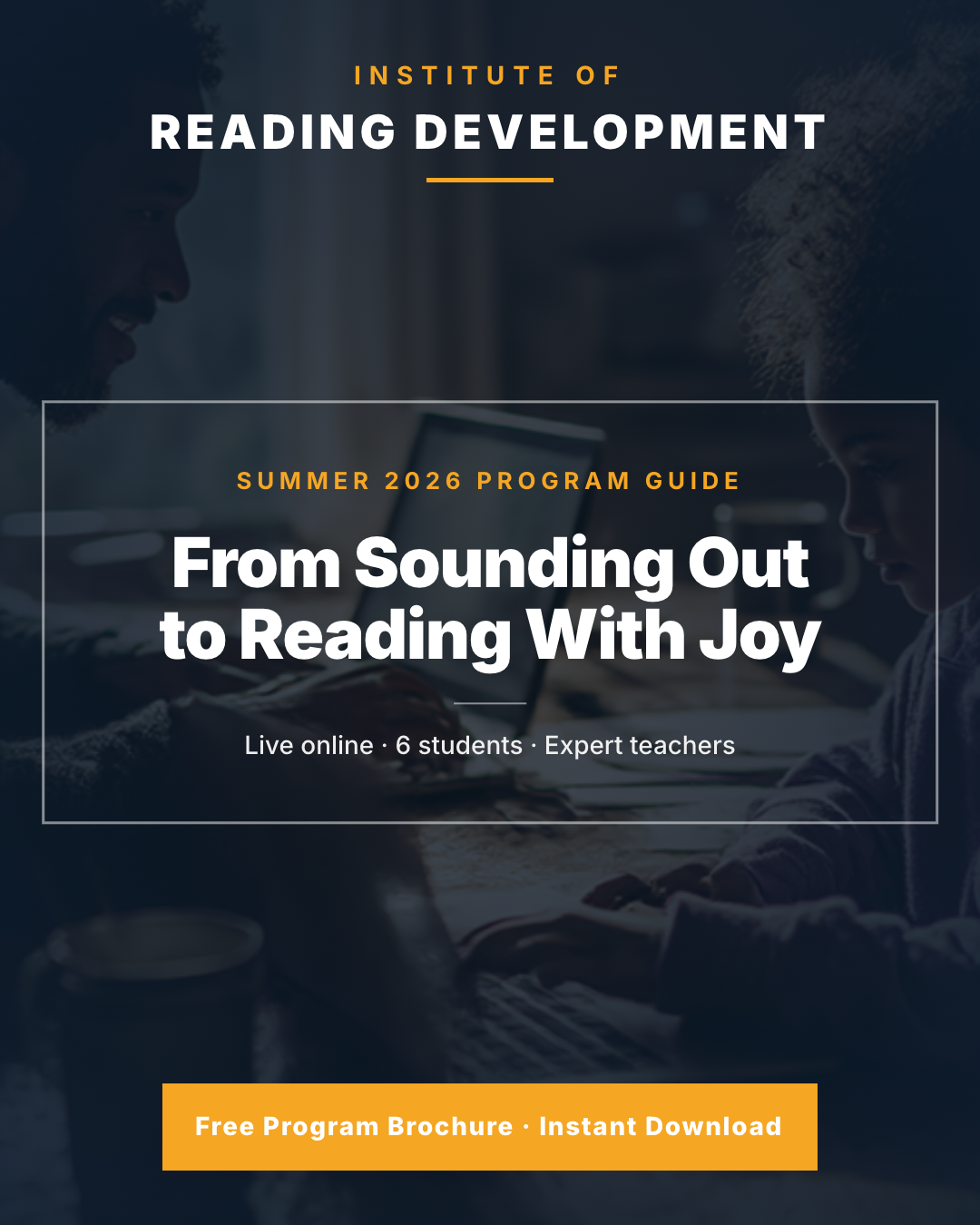 Institute of Reading Development Facebook ad: Get the Free Brochure