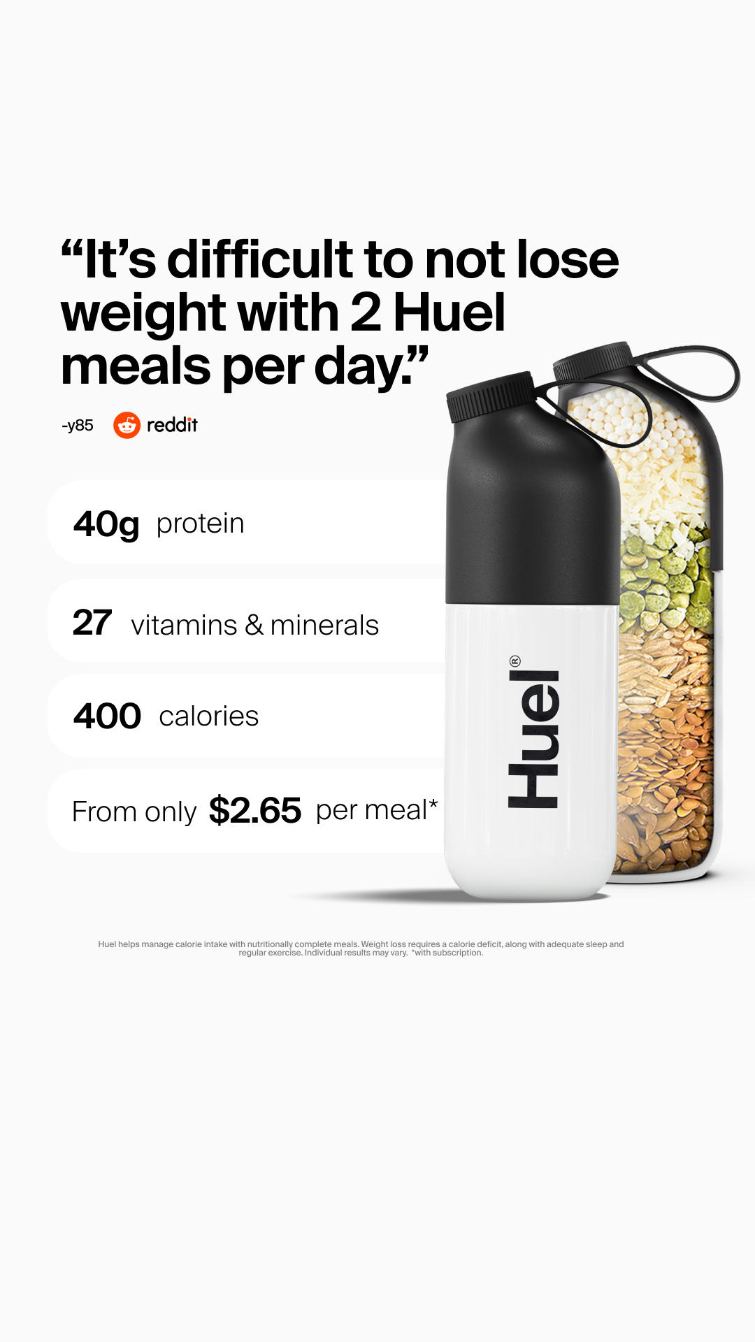 Huel Facebook ad