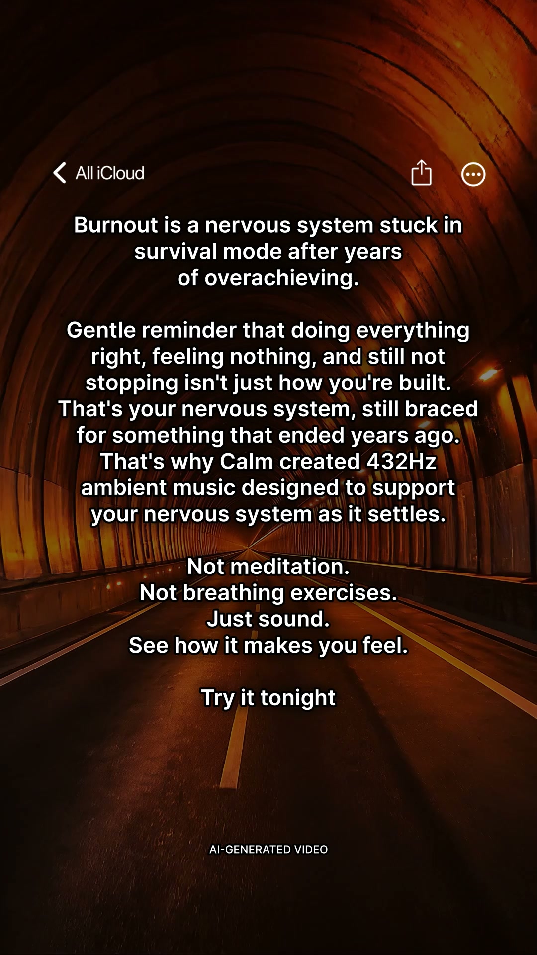Calm Facebook ad: End body tension faster with EMDR-inspired audio