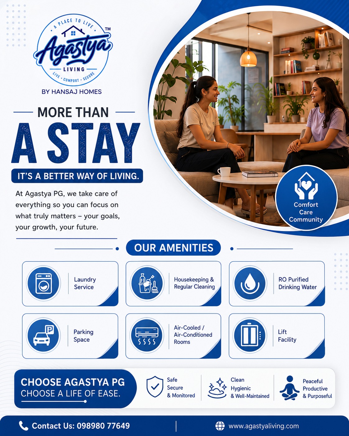 Agastya Living PG Facebook ad