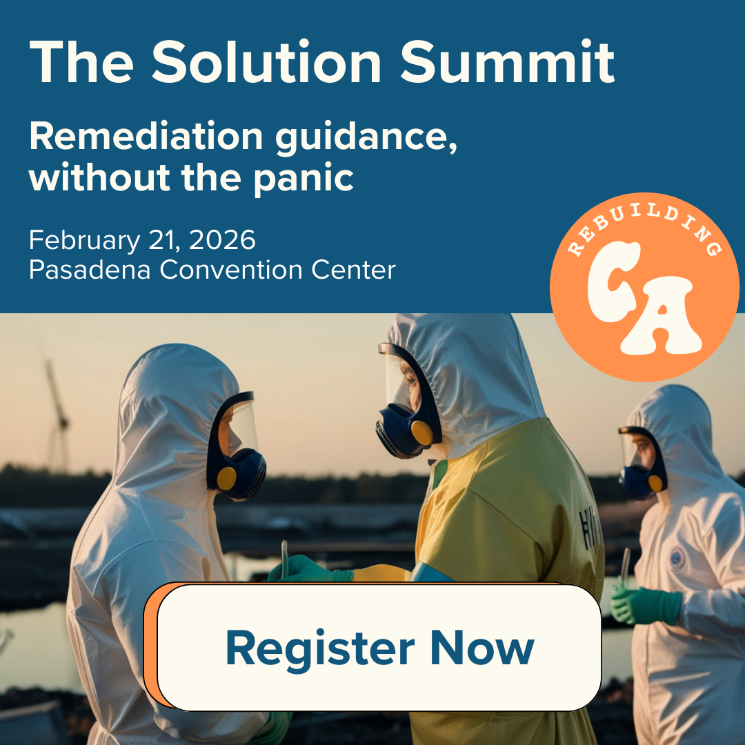 Rebuilding California Facebook ad: The Solution Summit