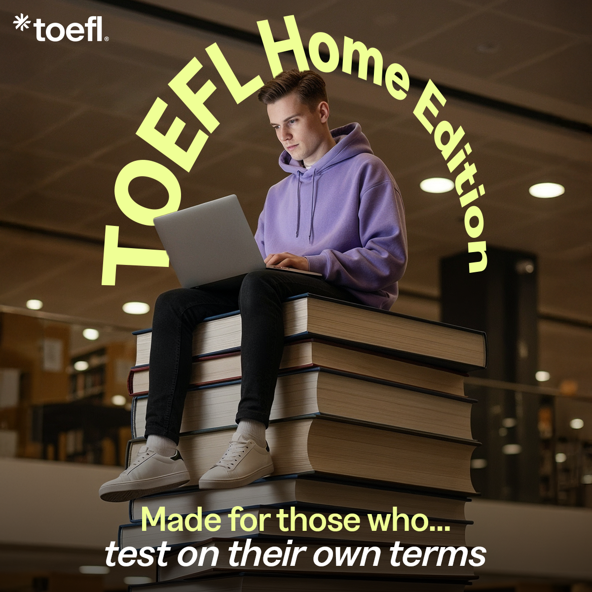 TOEFL Facebook ad: Same TOEFL, better experience-take it at home with…