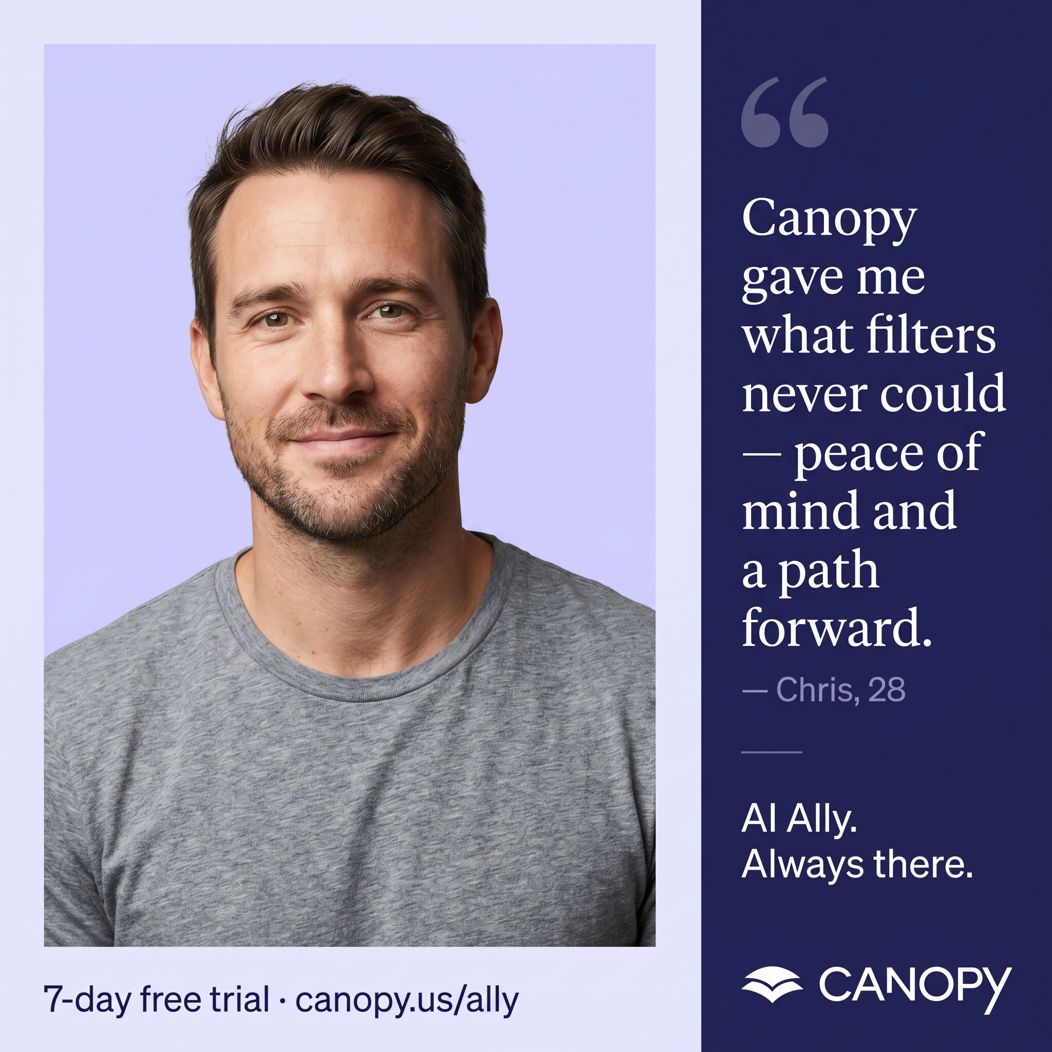 Canopy, A Parental Control App Facebook ad: 45% Off With Code ALLY45