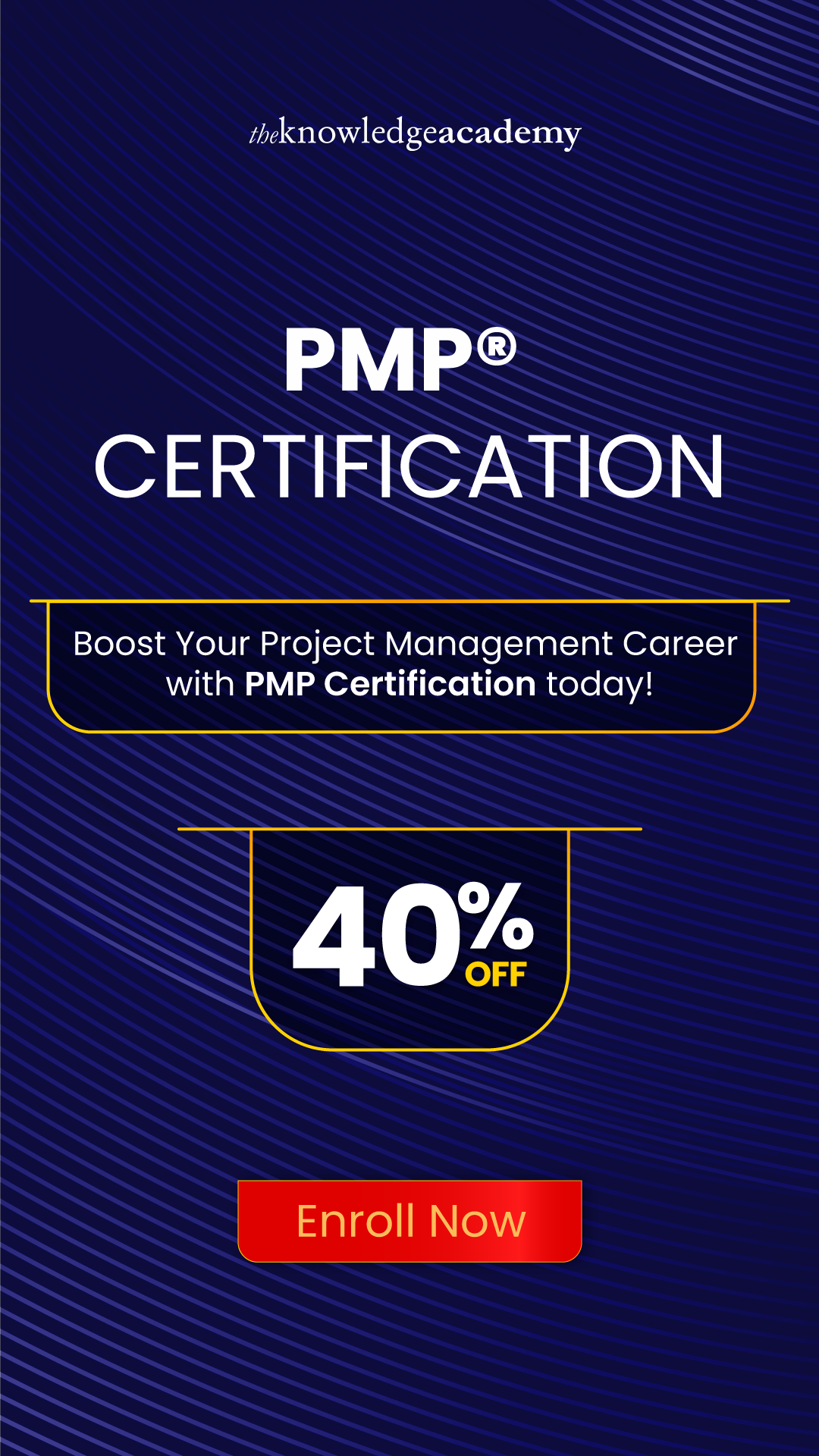 The Knowledge Academy Facebook ad: Limited Slots! PMP Ready