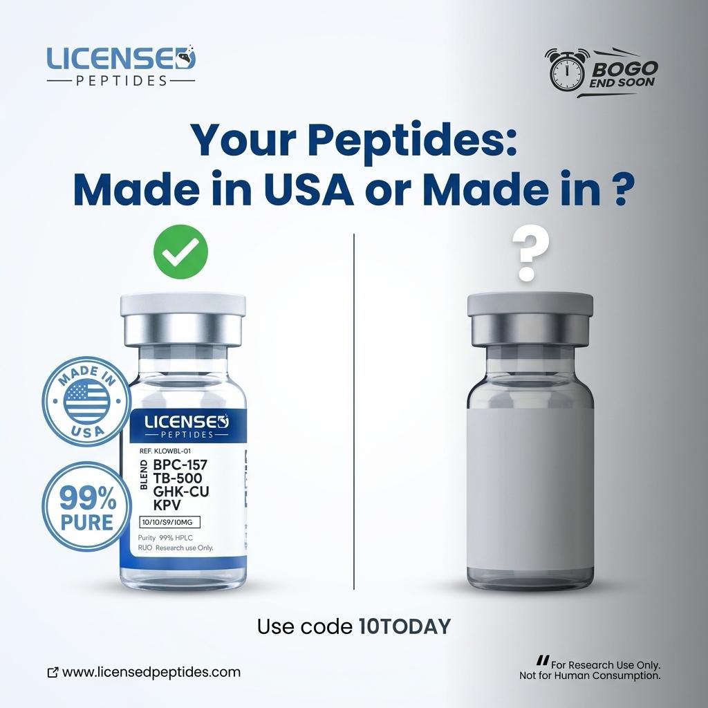 Licensed Peptides Facebook ad