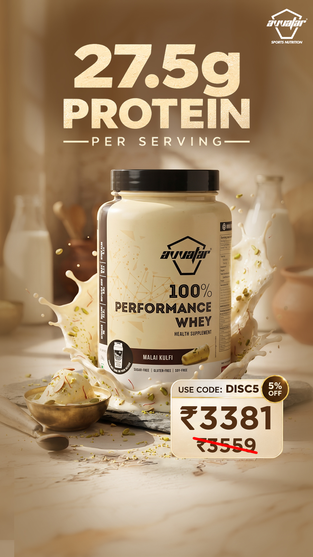 Avvatar Sports Nutrition Facebook ad