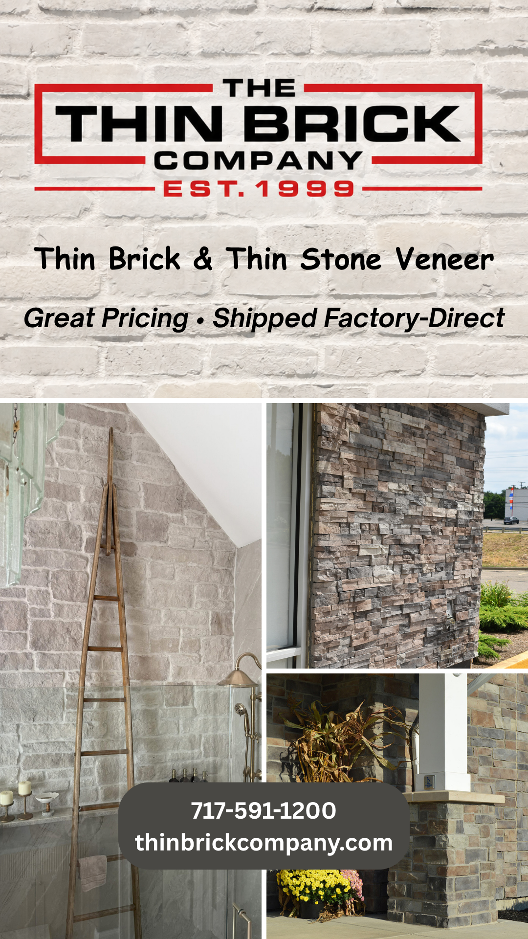 The Thin Brick Company Facebook ad: Upgrade Your Project with The Thin Brick Company